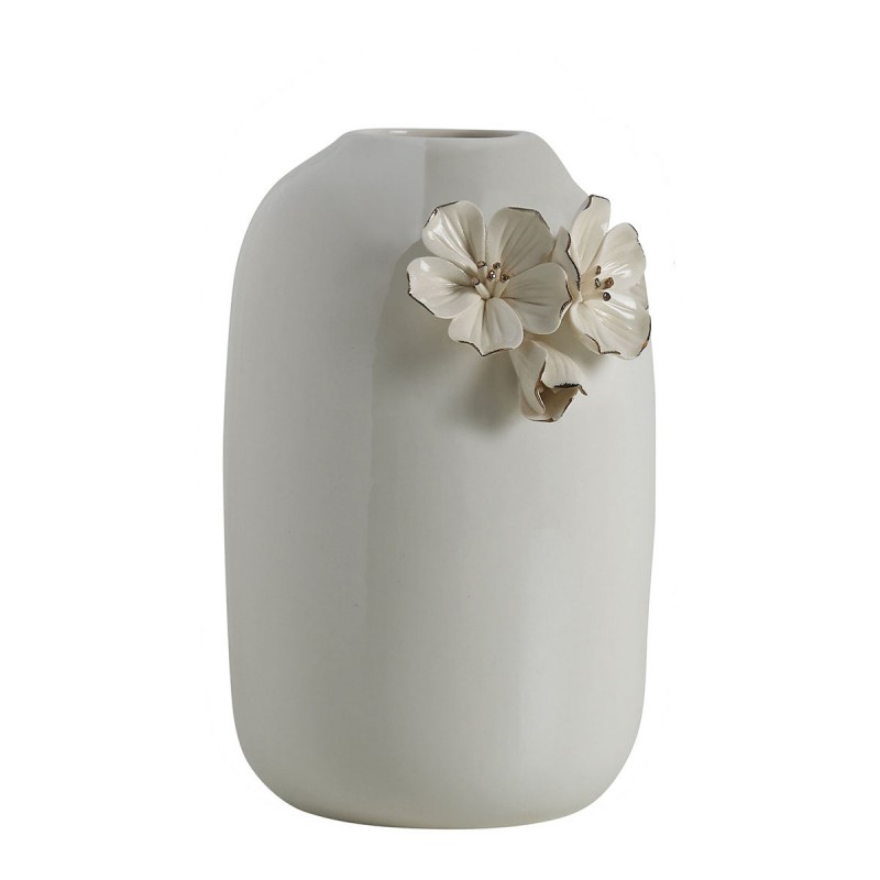 Vase Amour de fleurs blanc...