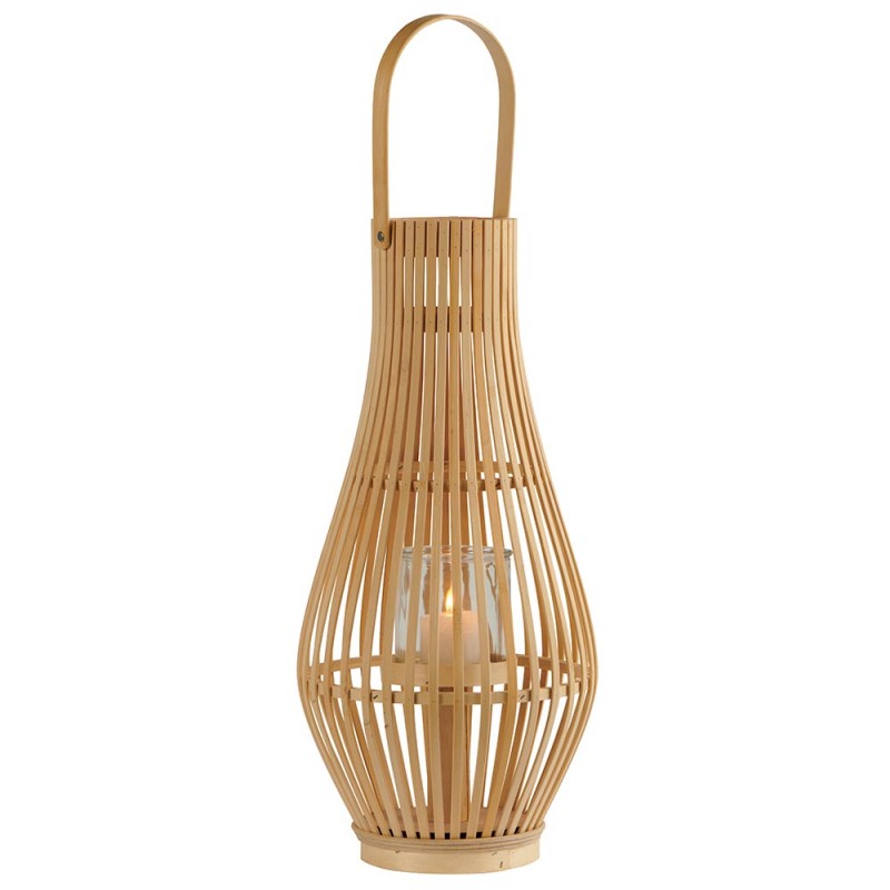 Lanterne ovale haute en bambou