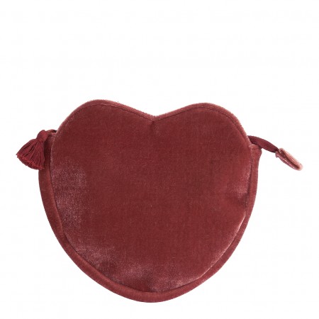 Pochette Cœur en velours